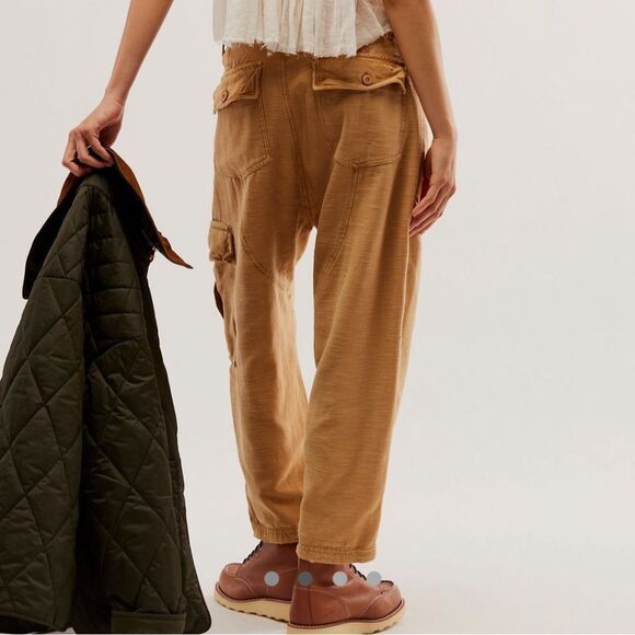 Free People Bay to Breakers Pants Tan M - Picture 2 of 10